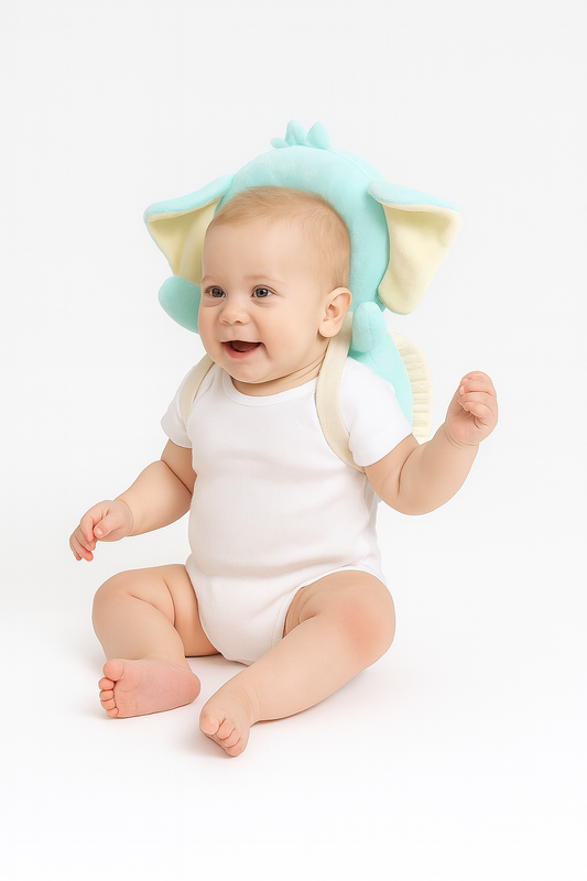 "Toddler Baby Head Protector – Safety Cushion Pad & Protective Pillow for Infants (1-3T) | Cute Angel & Bee Cartoon Design"