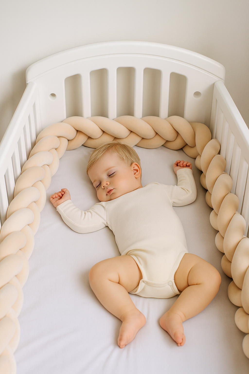 NEW Braided Bed Bumper For Baby 1