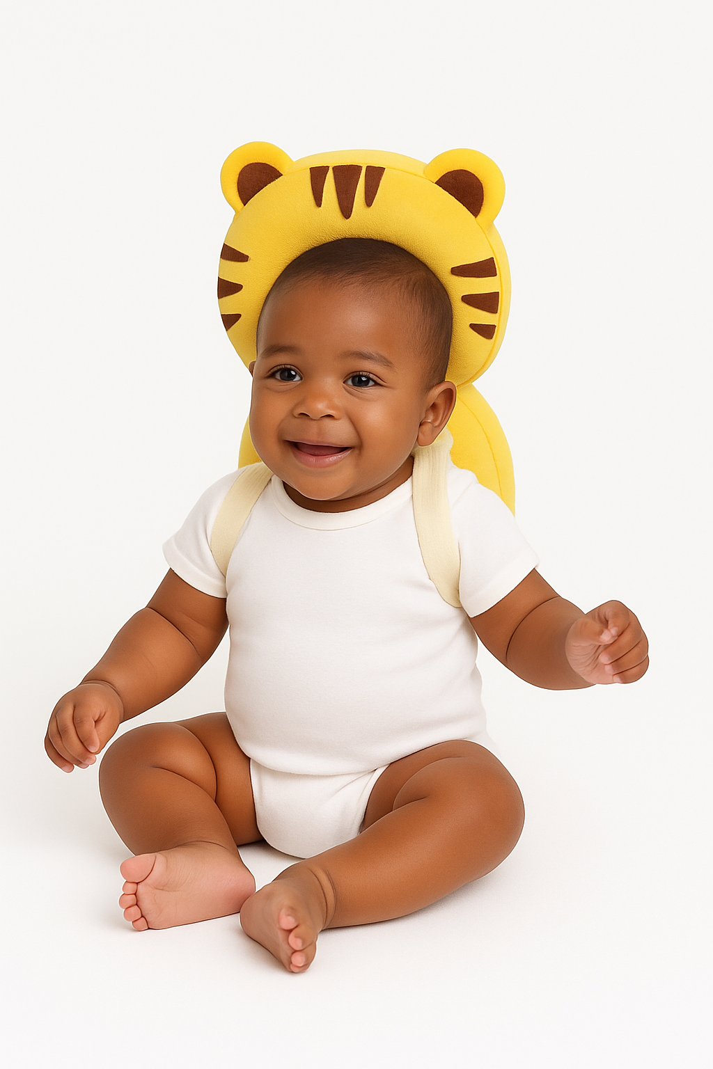 "Toddler Baby Head Protector – Safety Cushion Pad & Protective Pillow for Infants (1-3T) | Cute Angel & Bee Cartoon Design"