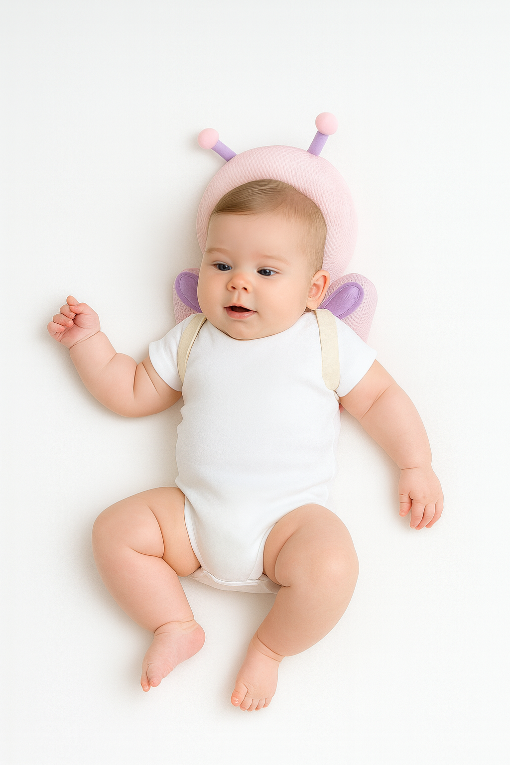 "Toddler Baby Head Protector – Safety Cushion Pad & Protective Pillow for Infants (1-3T) | Cute Angel & Bee Cartoon Design"