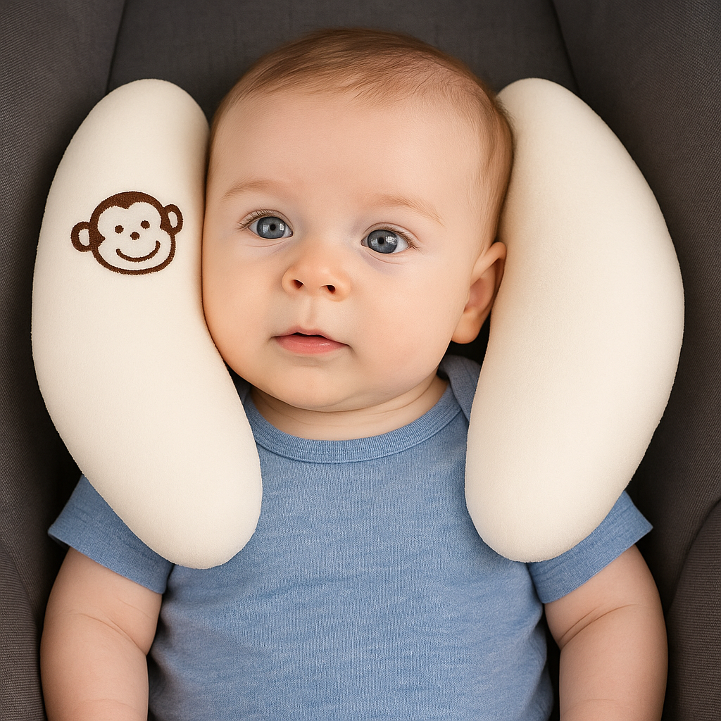 Baby Head & Neck Support Pillow – Car Seat & Stroller Safety Cushion