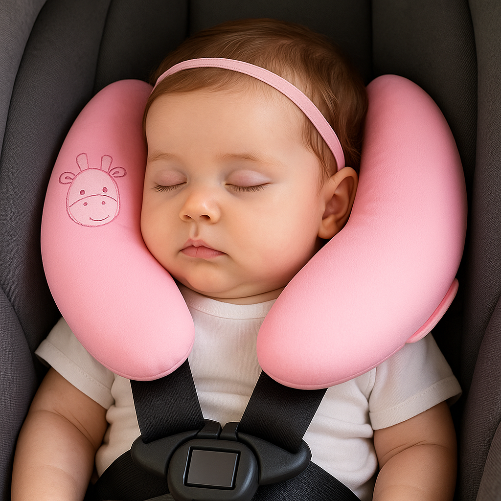 Baby Head & Neck Support Pillow – Car Seat & Stroller Safety Cushion
