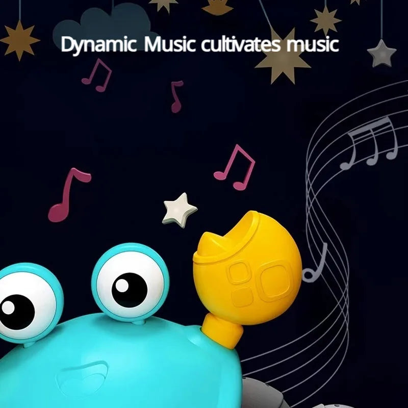 Induction Escape Crab Electric Pets Musical Toys Toddler Crawling Baby Walker Crab Interactive Toys for Children Gifts