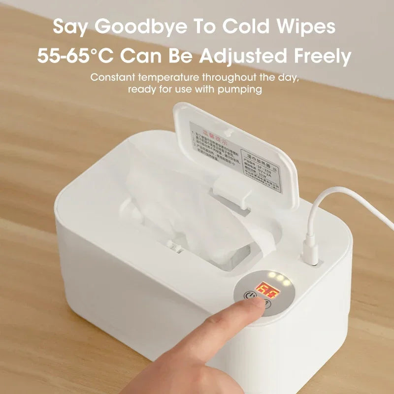 Portable Baby Wipe Warmer with LED & USB
