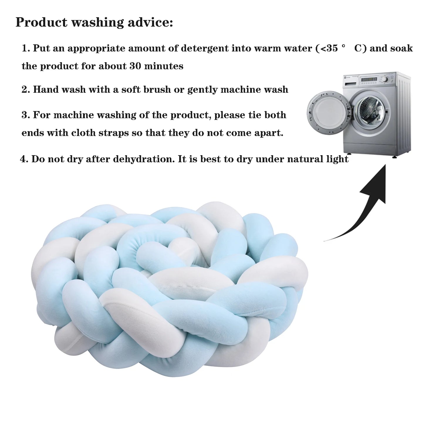 NEW Braided Bed Bumper For Baby 3