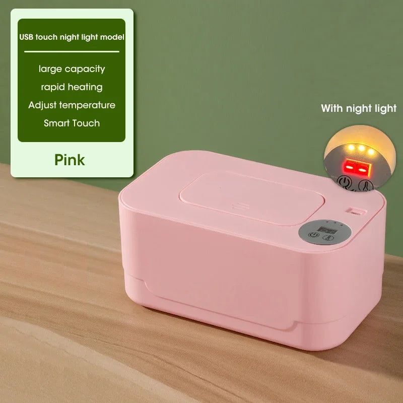 Portable Baby Wipe Warmer with LED & USB