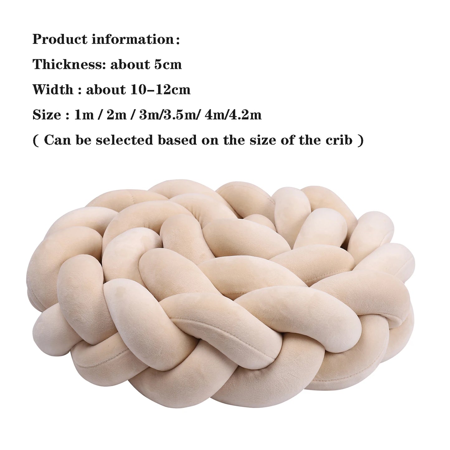 NEW Braided Bed Bumper For Baby 2