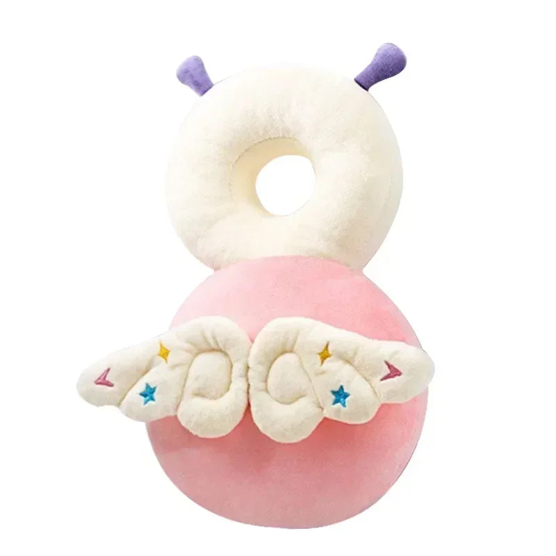 "Toddler Baby Head Protector – Safety Cushion Pad & Protective Pillow for Infants (1-3T) | Cute Angel & Bee Cartoon Design"