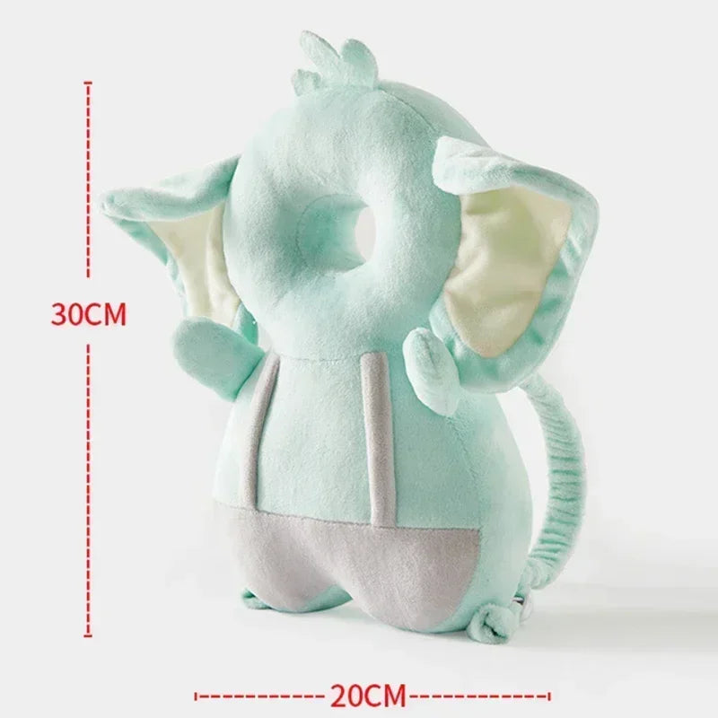 "Toddler Baby Head Protector – Safety Cushion Pad & Protective Pillow for Infants (1-3T) | Cute Angel & Bee Cartoon Design"