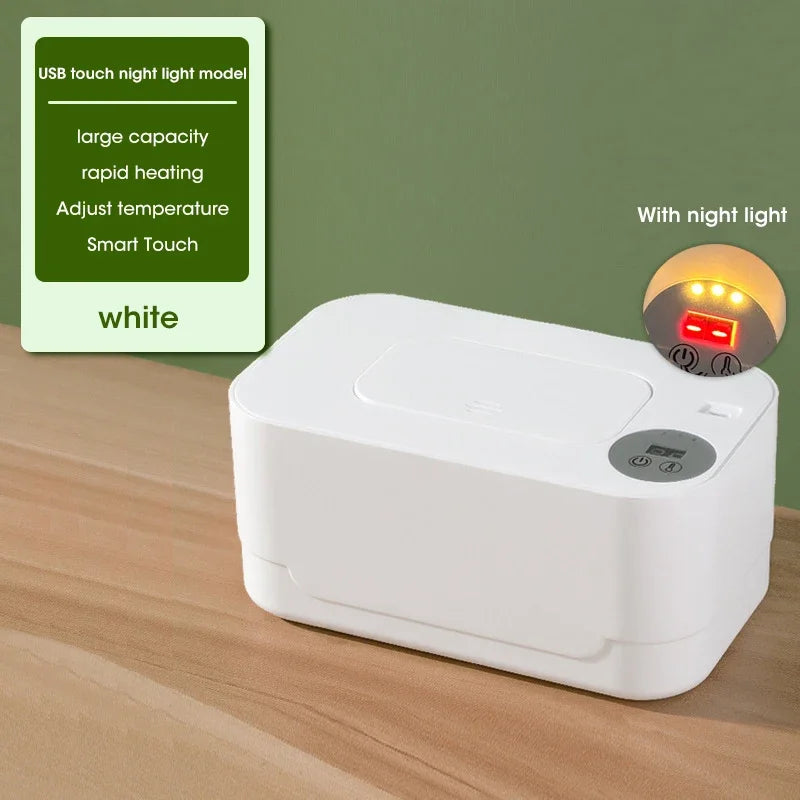 Portable Baby Wipe Warmer with LED & USB