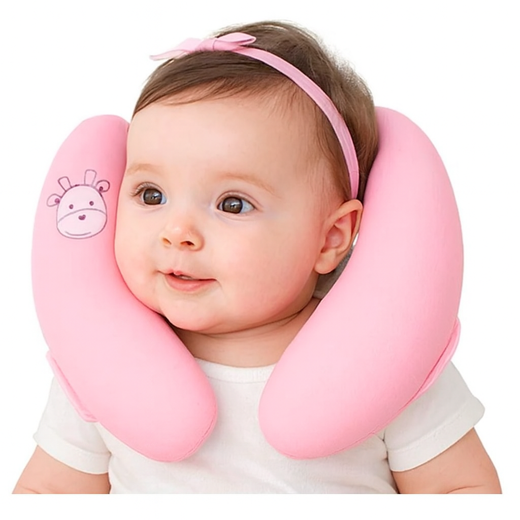 Baby Head & Neck Support Pillow – Car Seat & Stroller Safety Cushion