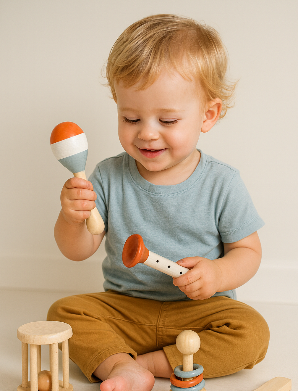 Tiny Hands Ringing Bell – Soothing Wooden Chew Toy