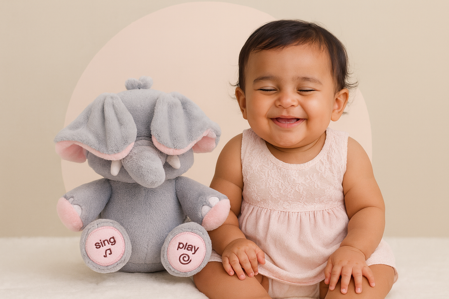 Peekaboo Melody Elephant Toy 1/2pc