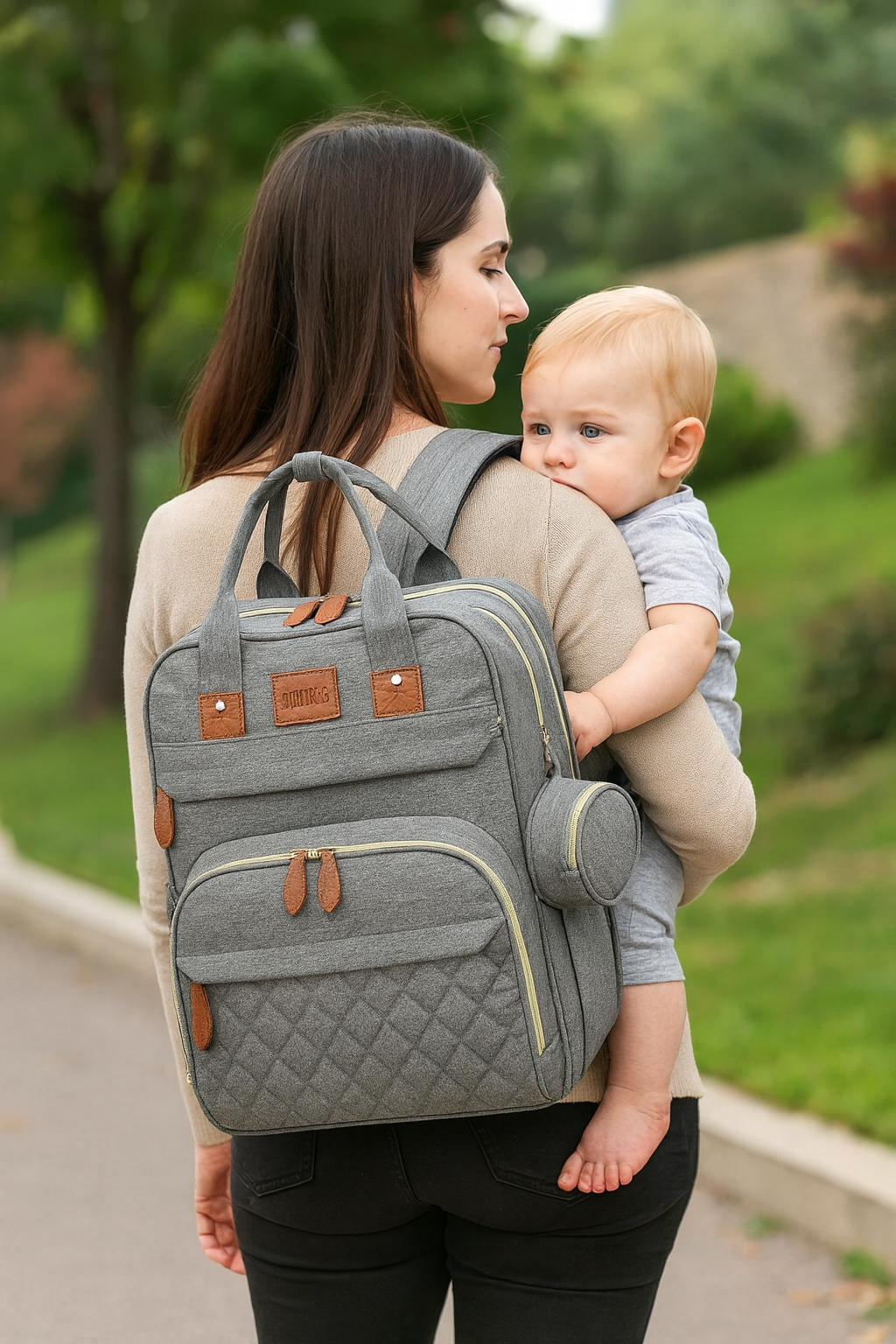 Dream & Go Diaper Backpack with Foldable Baby Bed & USB