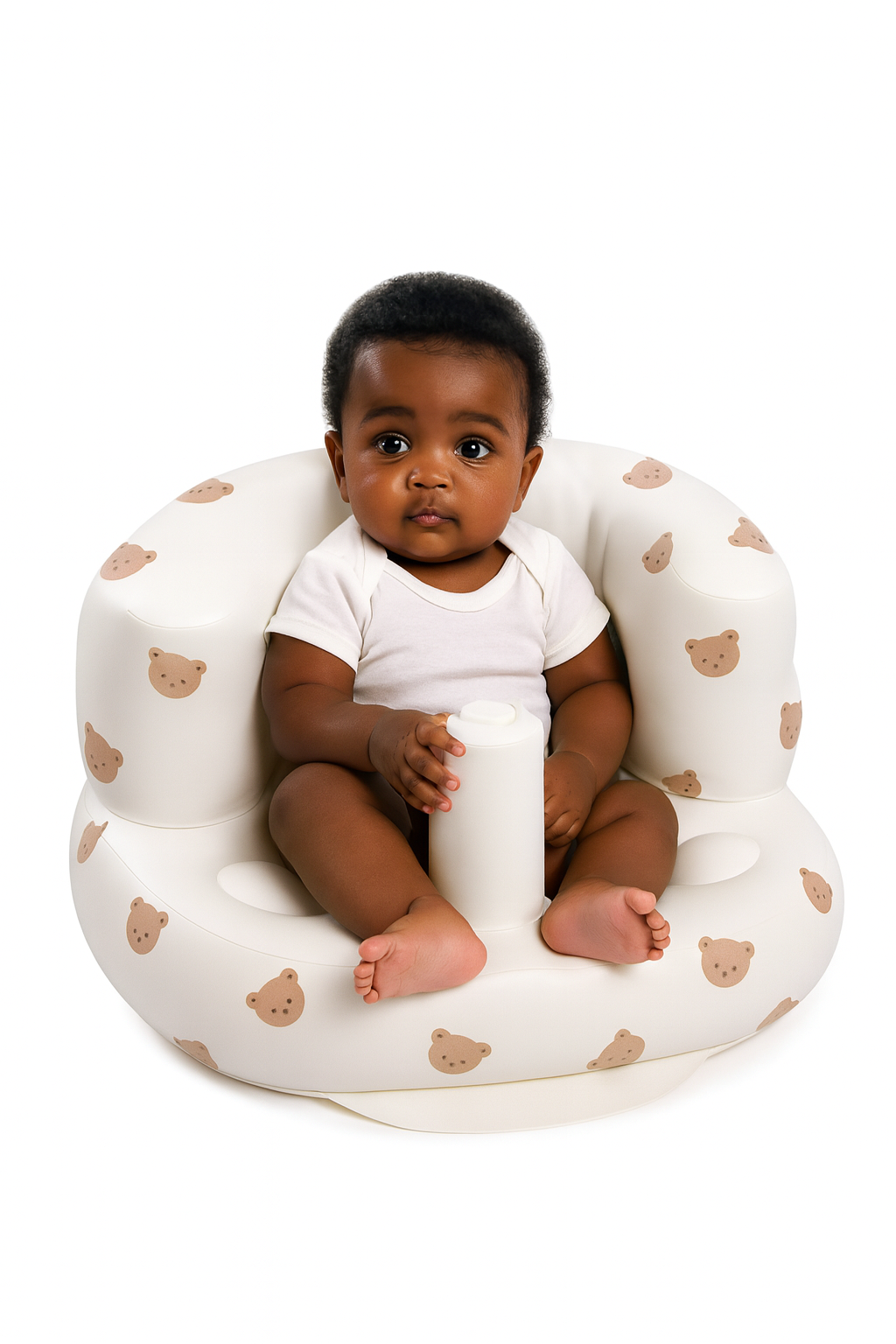 Baby DanDona "Inflatable Baby Seat with Built-in Air Pump – Comfortable Sofa for Babies 3-36 Months | Perfect for Sitting, Feeding & Travel"
