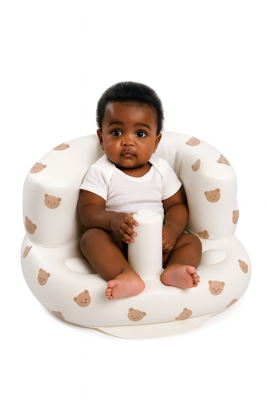 Baby DanDona "Inflatable Baby Seat with Built-in Air Pump – Comfortable Sofa for Babies 3-36 Months | Perfect for Sitting, Feeding & Travel"