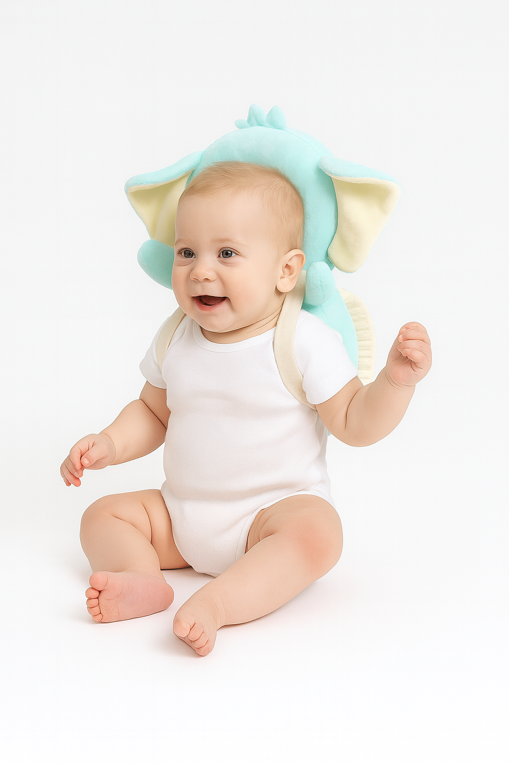 "Toddler Baby Head Protector – Safety Cushion Pad & Protective Pillow for Infants (1-3T) | Cute Angel & Bee Cartoon Design"